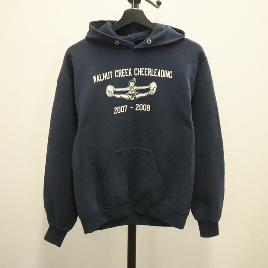 C842 2008年製 AUGUSTA スウェットパーカー■00s 表記Sサイズ フーディー カレッジ ネイビー 紺色 アメカジ ストリート 古着 激安 希少 