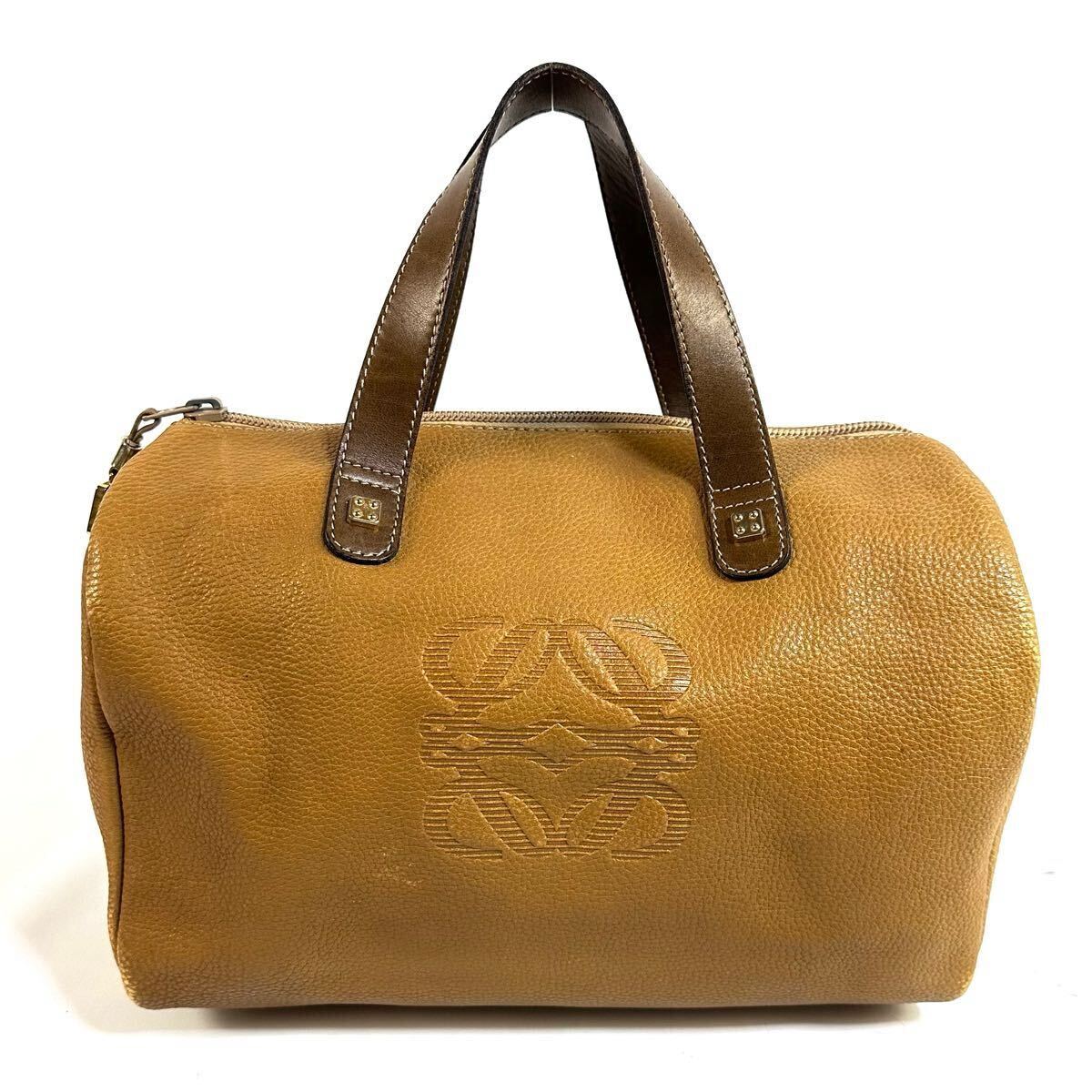 美品】LOEWE ロエベ レザー ハンドバッグ ミニボストンバッグ 美品】LOEWE ロエベ レザー ハンドバッグ ミニボストンバッグ