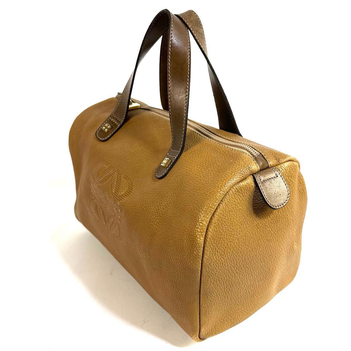 美品】LOEWE ロエベ レザー ハンドバッグ ミニボストンバッグ 美品】LOEWE ロエベ レザー ハンドバッグ ミニボストンバッグ