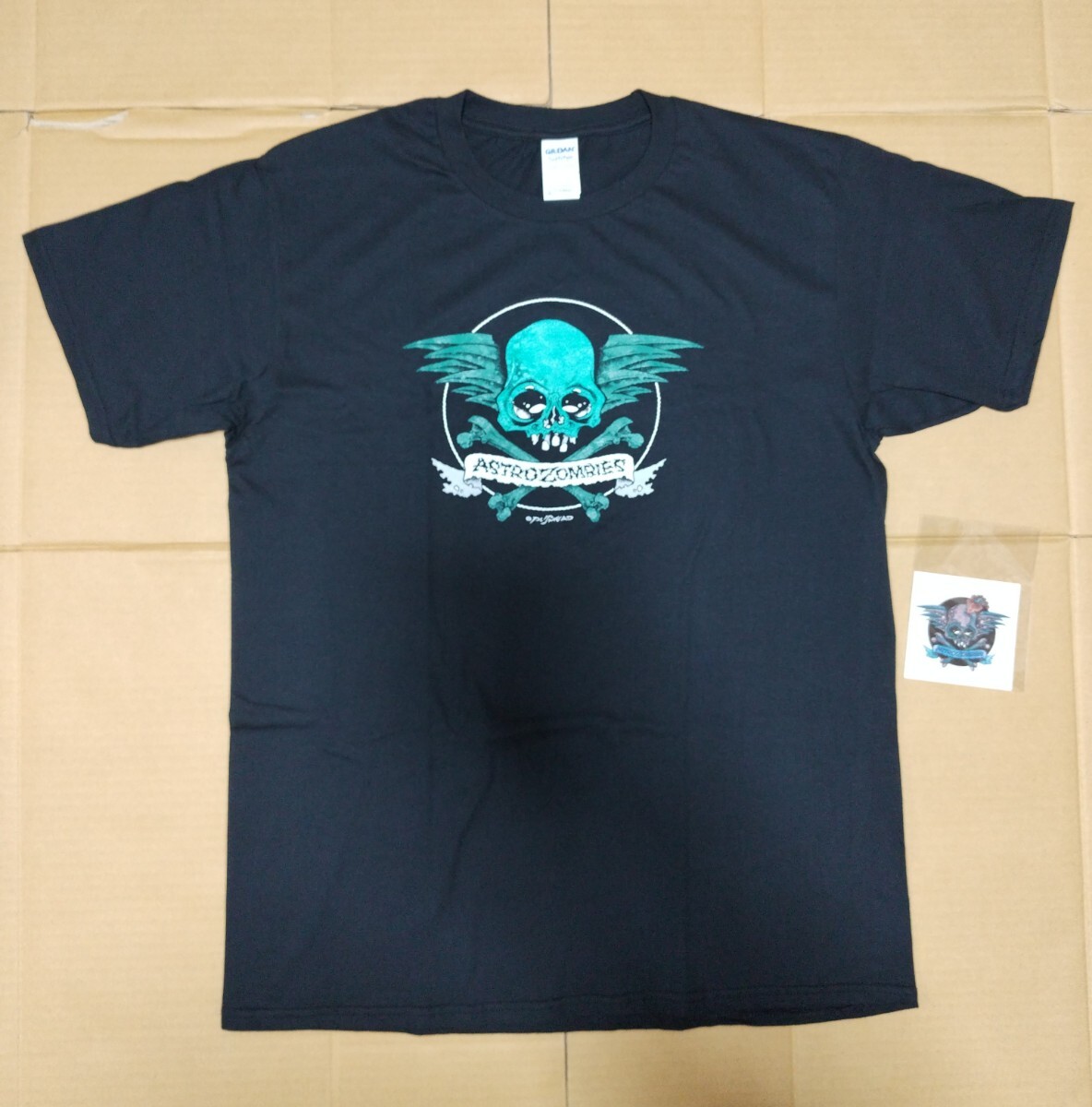 美品 ASTROZOMBIES アストロゾンビーズ PUSHEAD パスヘッド Tシャツ 黒 Lサイズ
