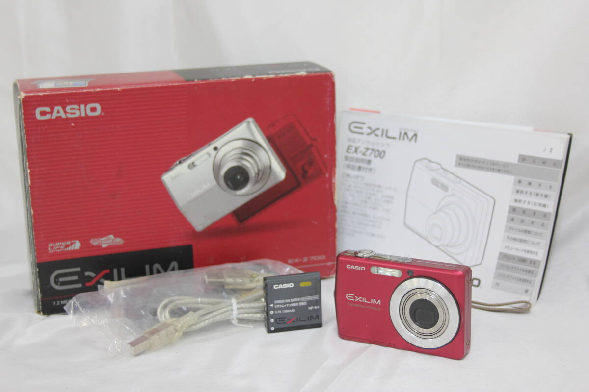 返品保証】 【元箱付き】カシオ Casio Exilim EX-Z700 レッド 3x 返品保証】 【元箱付き】カシオ Casio Exilim EX-Z700 レッド 3x