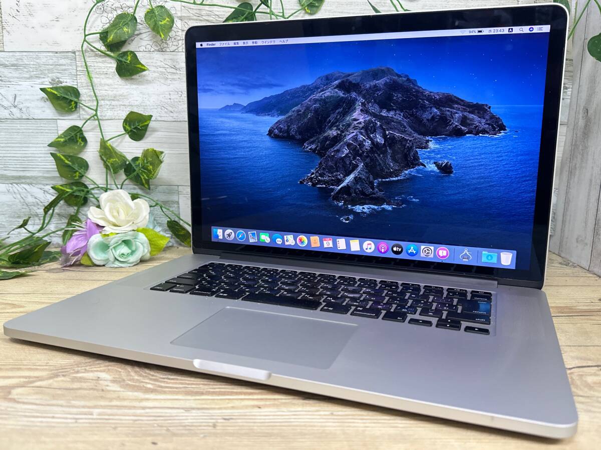 【動作OK♪】MacBook Pro Retina 2012 [Core i7 3720QM 2.60GHz/RAM:8GB/SSD:512GB/15.4インチ]Catalina　動作品