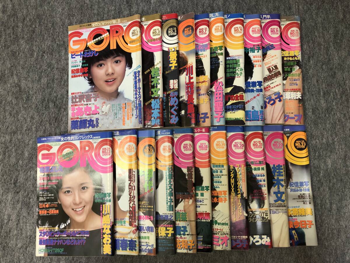 昭和レトロの雑誌☆GORO(ゴロー)不揃い【USED品】昭和57年 昭和レトロの雑誌☆GORO(ゴロー)不揃い【USED品】昭和57年