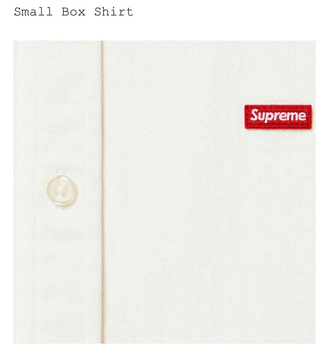 新品】M 24FW Supreme Small Box Shirt White Denim 新品】M 24FW Supreme Small Box Shirt White Denim