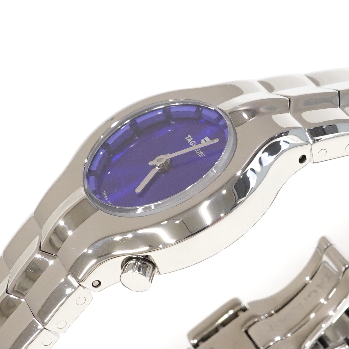 TAG HEUER TAG Heuer aruta-egoWP1411 голубой циферблат женский кварц SS б/у прекрасный товар 