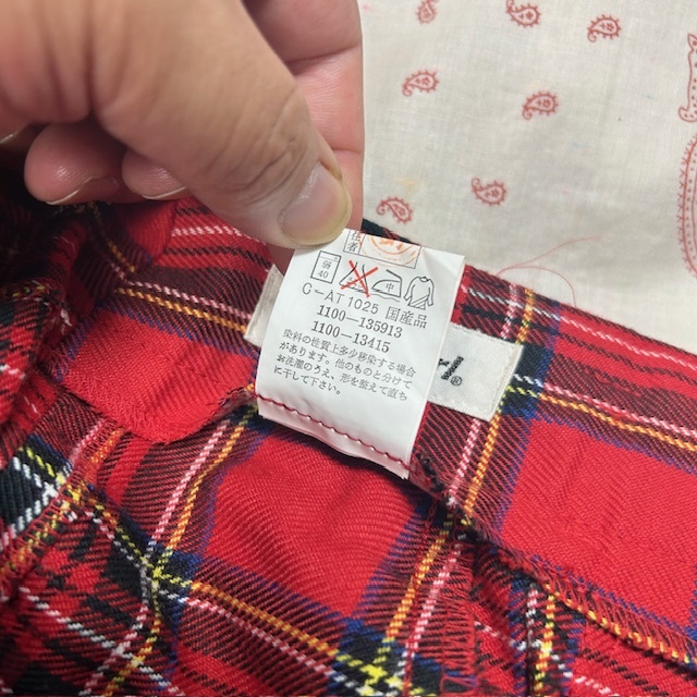 レトロ古着 80s タータンチェック キュロットハーフパンツ M~L レトロ古着 80s タータンチェック キュロットハーフパンツ M~L