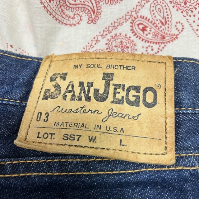 国産ヴィンテージ 70s USA製デニム SANJEGO デニムパンツ 32 国産ヴィンテージ 70s USA製デニム SANJEGO デニムパンツ 32