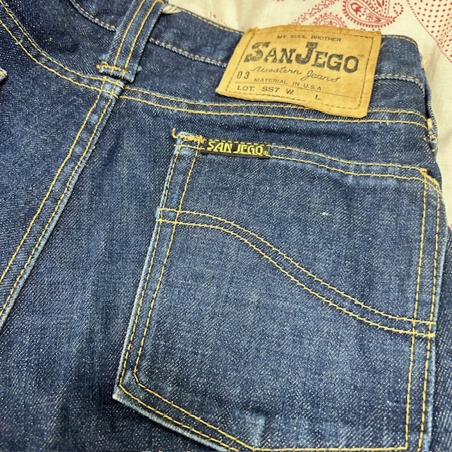 国産ヴィンテージ 70s USA製デニム SANJEGO デニムパンツ 32 国産ヴィンテージ 70s USA製デニム SANJEGO デニムパンツ 32