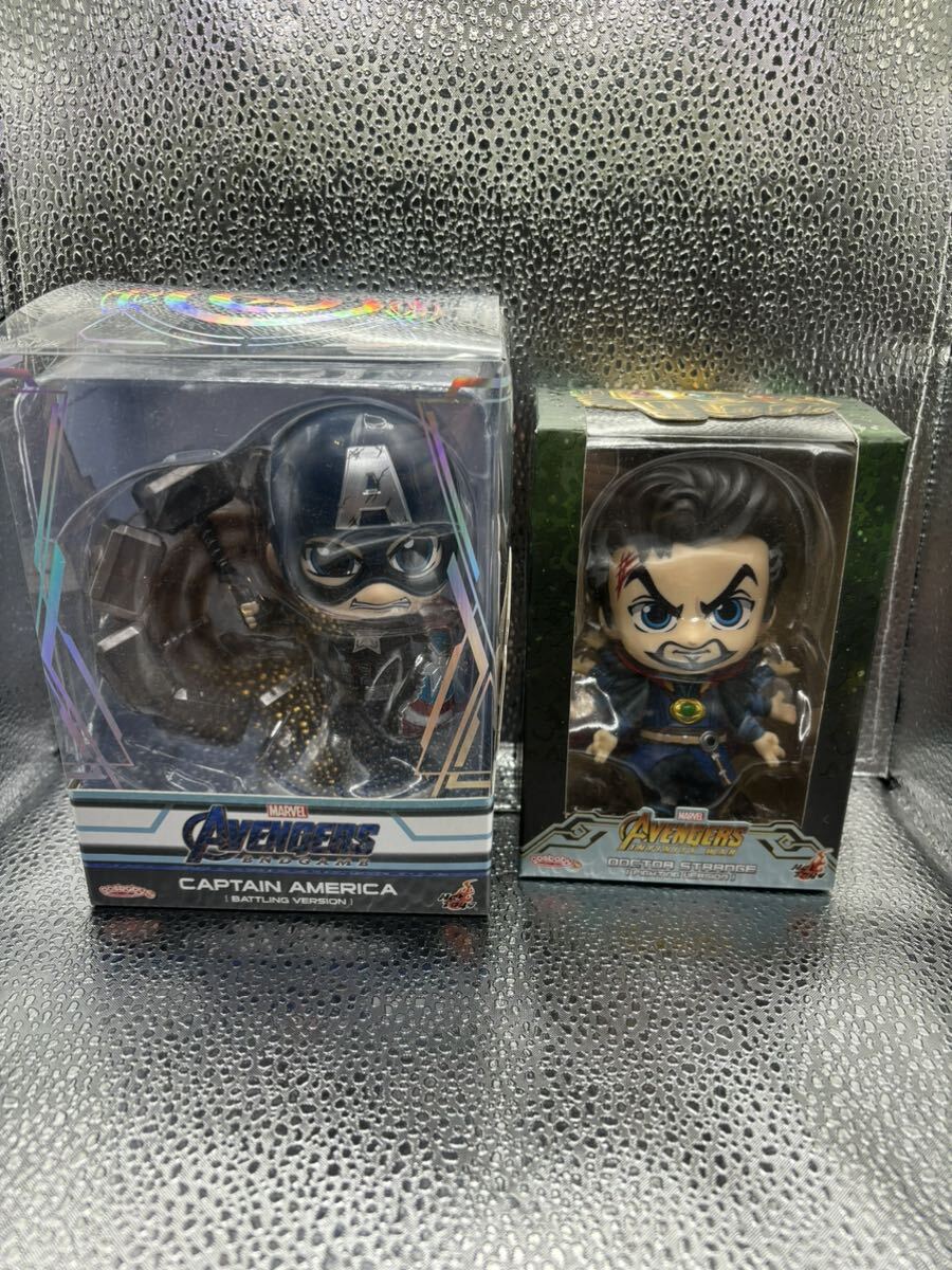 【1円スタート】　未開封　コスベイビー キャプテンアメリカ　ドクターストレンジセットMARVEL ホットトイズ フィギュア アベンジャーズ 