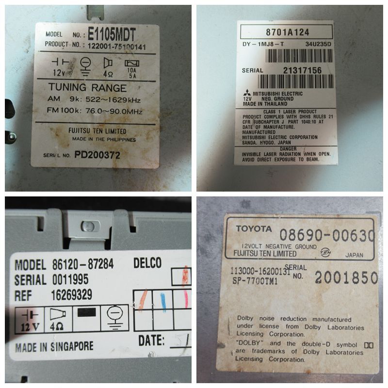  полки 4.B1858 MITSUBUSHI 8701A124,JVC KD-M545-W,TOYOTA,DAIHATSU,FUJITSU CD панель MD плеер аудио панель 6 пункт комплект 