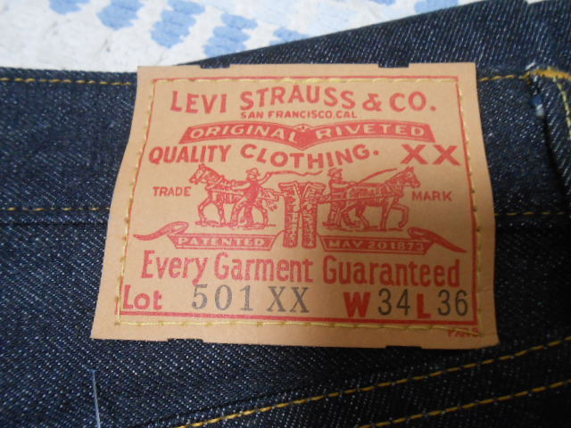  dead! американский производства! Levi's 55 год модели 501XX W34*L36 Bick E 555 красный уголок барен sia красный ушко (уголок) клей имеется новый товар 97 год производство America производства 