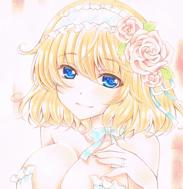 574■同人手描きイラスト　キャラクター不明　B5サイズ大　☆合計6，000円以上の落札で送料無料☆
