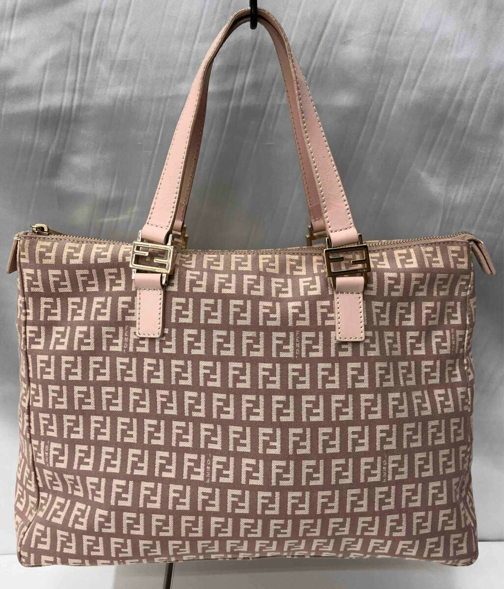 FENDI フェンディ 2372 ハンドバッグ トートバッグ 手提げ鞄 ベージュ系 ピンク系 総柄