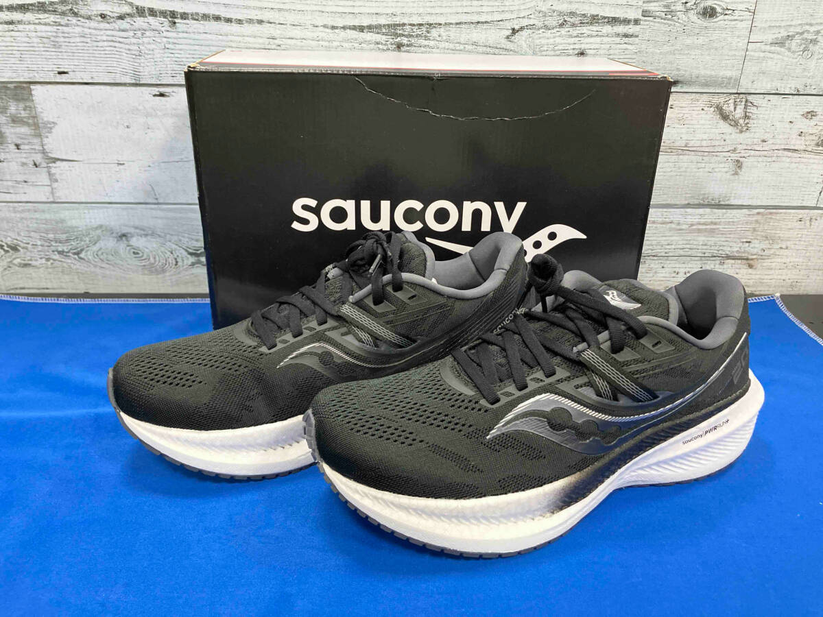 高級ブランド SAUCONY サッカニー ランニングシューズ メンズ TRIUMPH 20 S20759-10 ブラック 27.5cm 箱付き 27.5cm