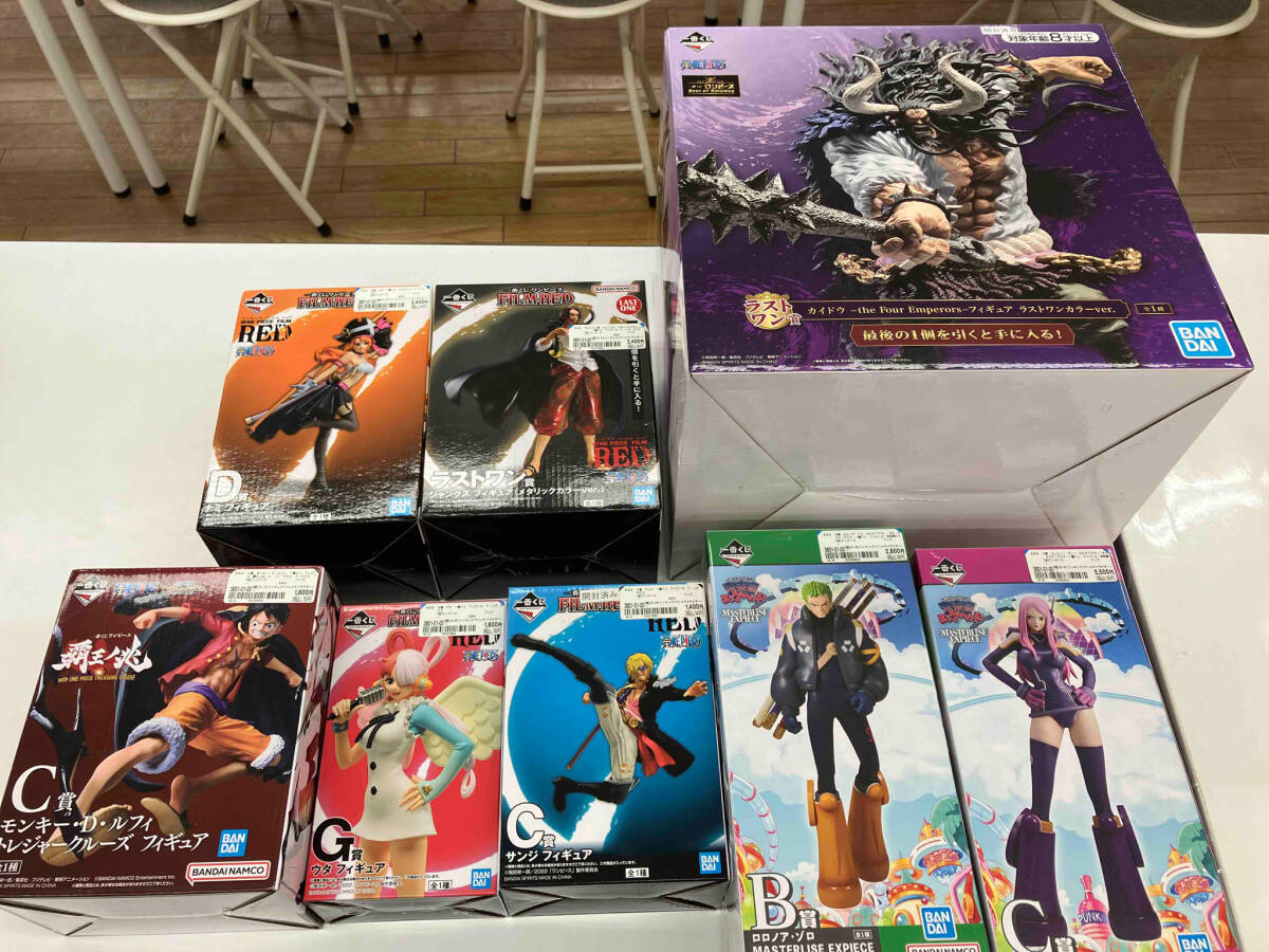 一番くじONE PIECEラストワンフィギュア　シャンクス　カイドウ　ルフィなど　まとめて8点セット