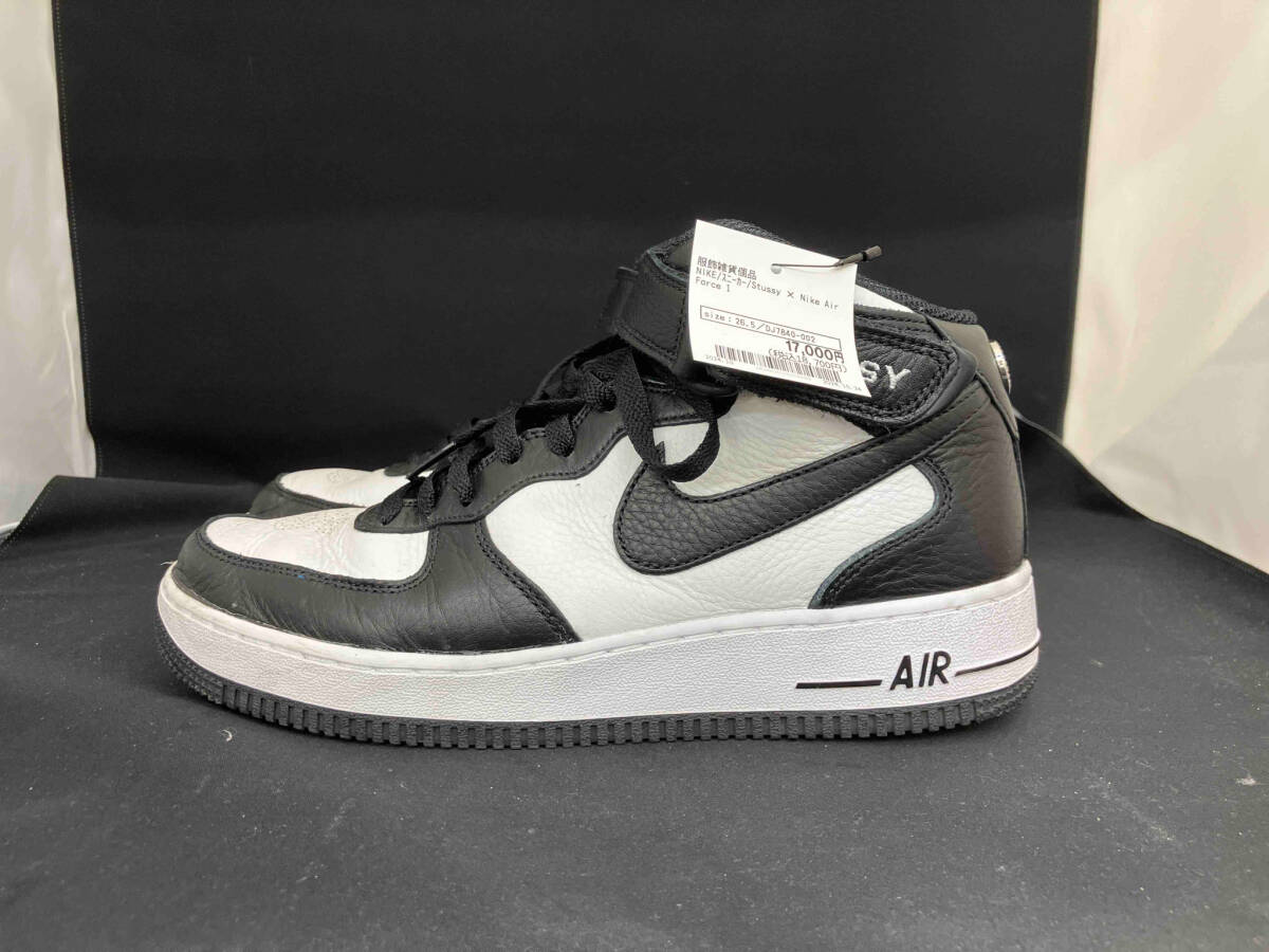 Stussy × Nike Air Force 1 Mid 'Black and Light Bone' ステューシー × ナイキ エアフォース1 ミッド 26.5cm DJ7840-002 スニーカー_画像1