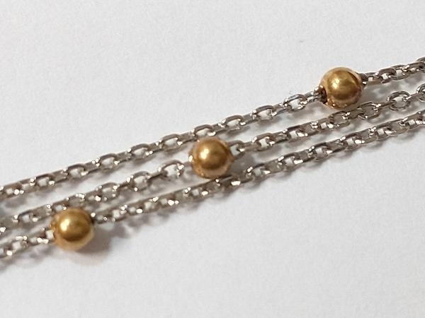 Pt850プラチナ K18ゴールド 約18cm 総重量約3.2g ブレスレット