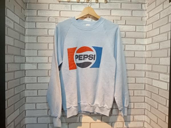 JERZEES ジャージーズ 80s PEPSI ラグランスリーブ 企業 スウェット ペプシロゴ Lサイズ ブルー