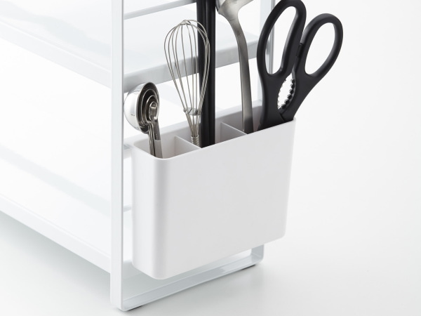 シンク上ラック ホワイト キッチン収納ラック 白 フック付き 調味料ラック 棚 便利 カフェ おしゃれ 山崎実業 タワー_画像4