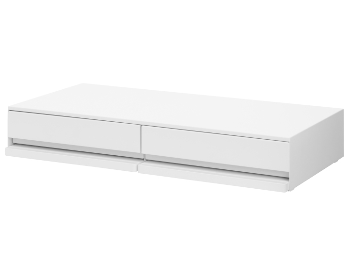 幅80cm ツーウェイ キッチン家電下引出&スライドテーブル ホワイト 白 引き出し 収納 レンジ下 おしゃれ 便利 山崎実業 山崎実業 タワー_画像2