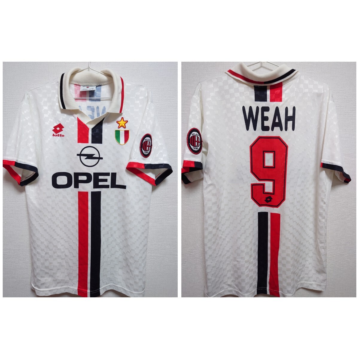 Lotto　1996〜97 ACミラン　ジョージ・ウェア 昇華プリント　AC Milan　George Weah