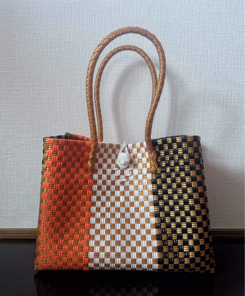 プラカゴ メルカド トートバッグ かごバッグ ハンドメイド 軽量 Lサイズ パサール