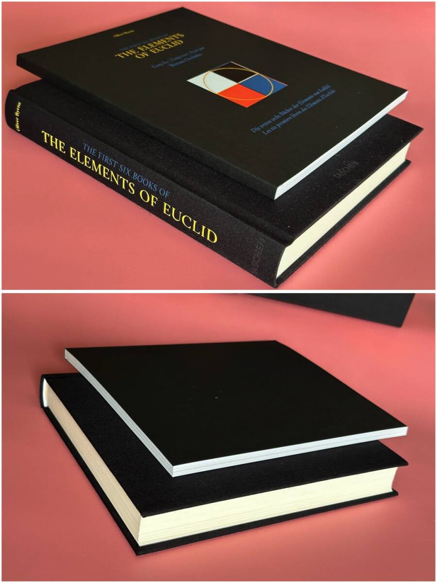 ユークリッド原論　数学 洋書 【箱入り:解説書分冊版：希少】　Oliver Byrne's Elements of Euclid: The First Six Books