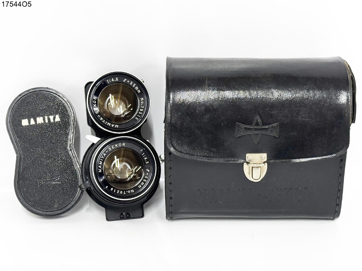 ★シャッターOK◎ Mamiya マミヤ MAMIYA-SEKOR 1:4.5 f=55mm 二眼レフ カメラ レンズ ケース付 17544O5-4