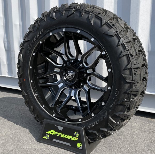 新品 20x10J サバーバン アバランチ XF OFFROAD XF222 20インチマッドタイヤホイールセット ATTURO TRAIL BLADE MTS 295/55R20 33x13.50R20