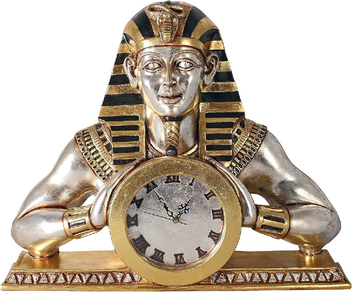 アケナテンのヘリオポリス神殿古代エジプトのファラオのマントル時計彫像本棚装飾彫刻ピラミッド贈り物輸入品
