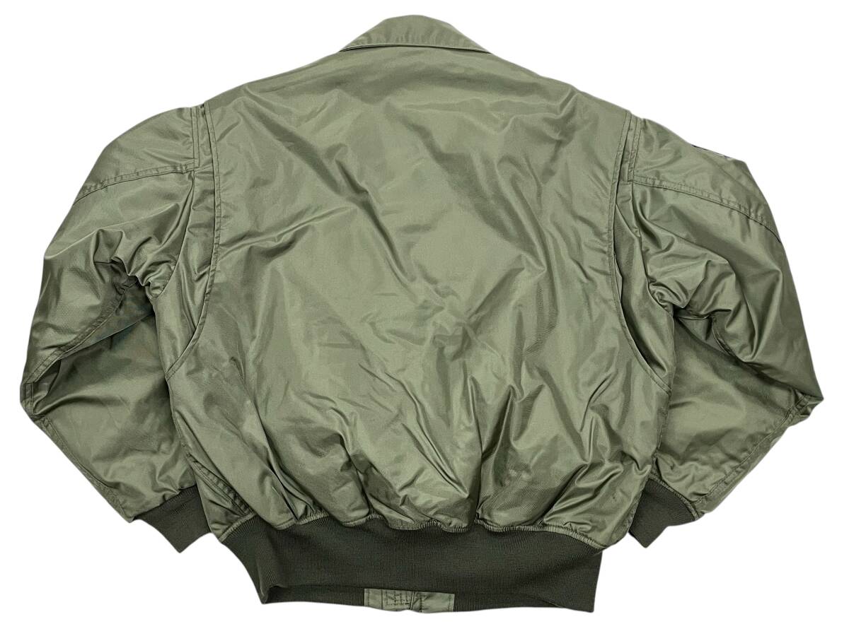 極美品 L(42-44) HOUSTON ヒューストン CWU-45P USS RONALD REAGAN フライトジャケット セージ ワッペン
