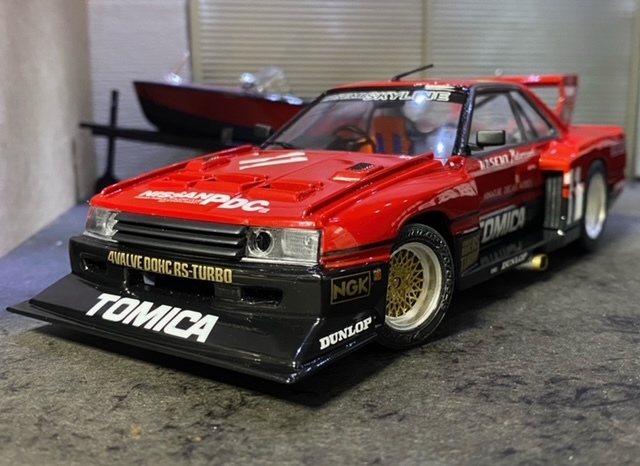 1/24 アオシマ ニッサン KDR30 スカイライン スーパーシルエット 完成品 ジャンク