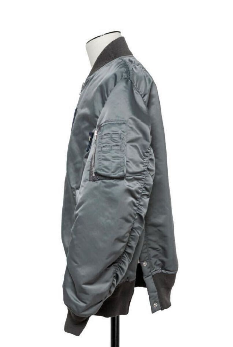 新品 24ss sacai Nylon Twill Blouson MA-1 グレー size 4 新品 24ss sacai Nylon Twill Blouson MA-1 グレー size 4