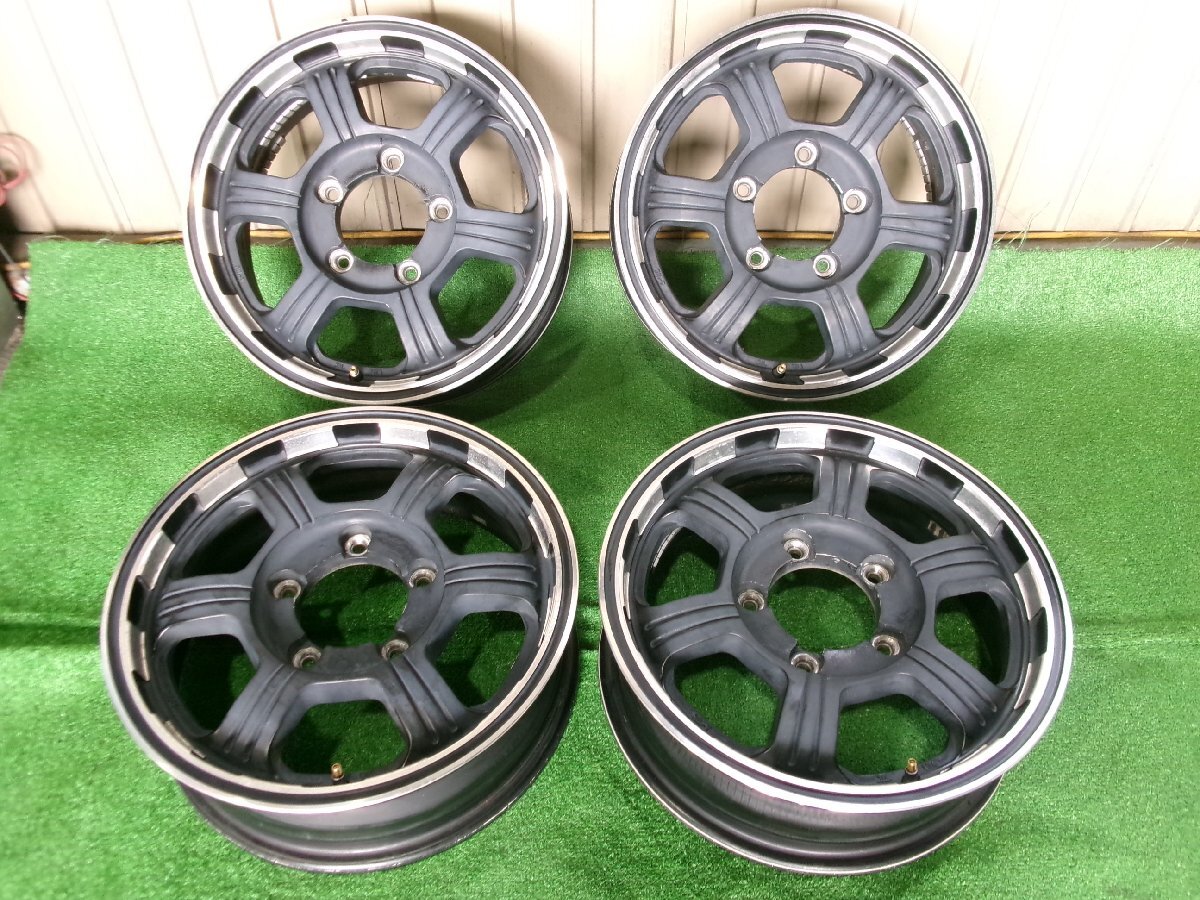 スズキ　ジムニー　社外16インチホイール　16X5.5J+20　5H　PCD139.7　ブラック/ポリッシュ　4本セット　Y6.1001