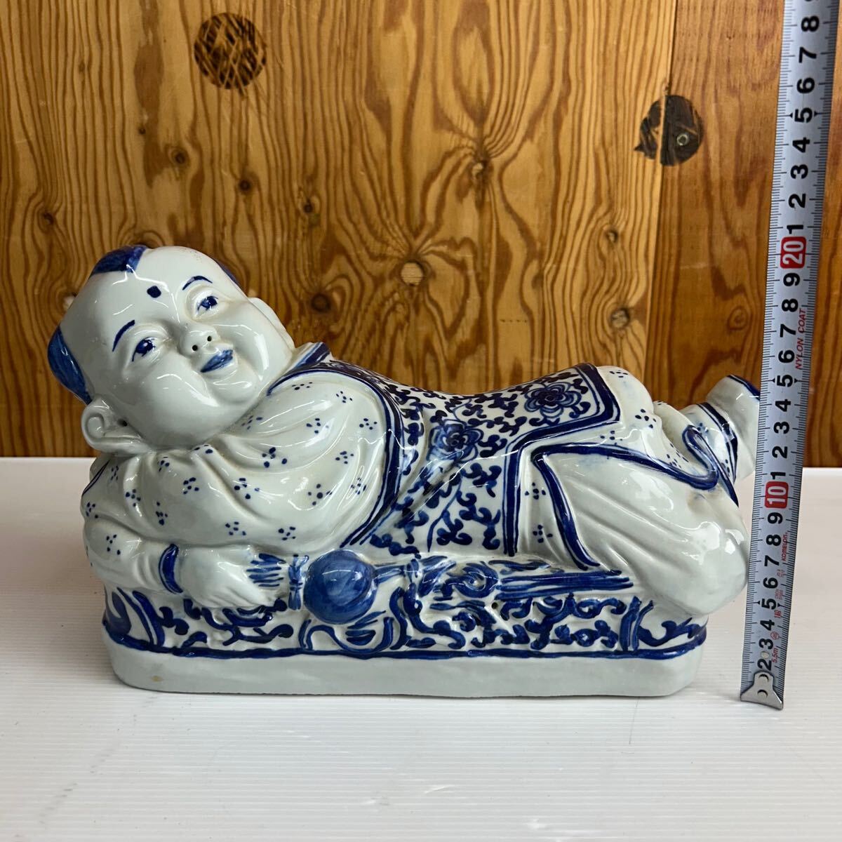 中国古磁 唐三彩 虎食豚 磁器枕 脈枕 置物 - 工芸品 - 工芸品