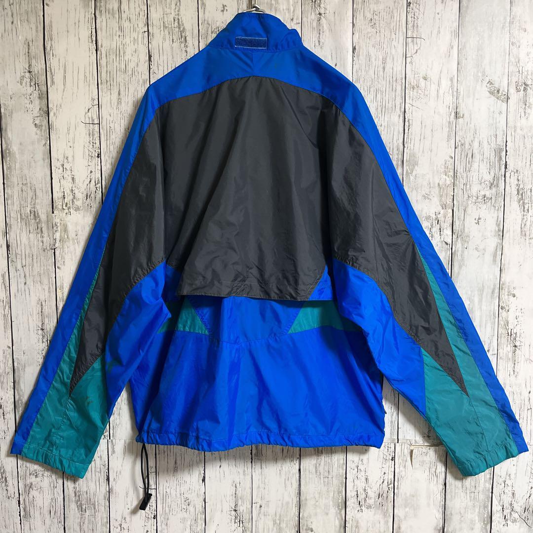 90's NIKE ナイキ 銀タグ ナイロンジャケット L相当 青グレー緑 90's NIKE ナイキ 銀タグ ナイロンジャケット L相当 青グレー緑