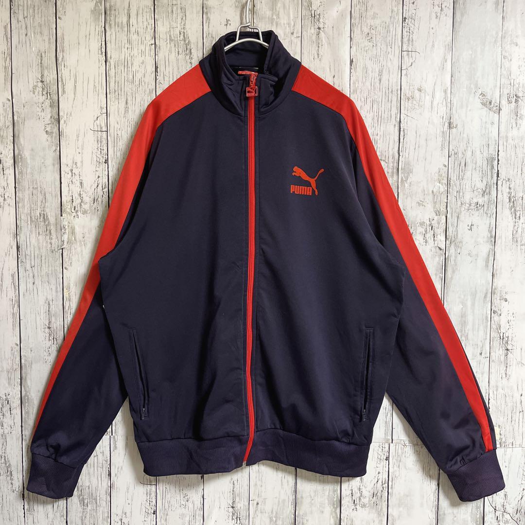 PUMA プーマ トラックジャケット ジャージ L 紺 ネイビー ワン PUMA プーマ トラックジャケット ジャージ L 紺 ネイビー ワン