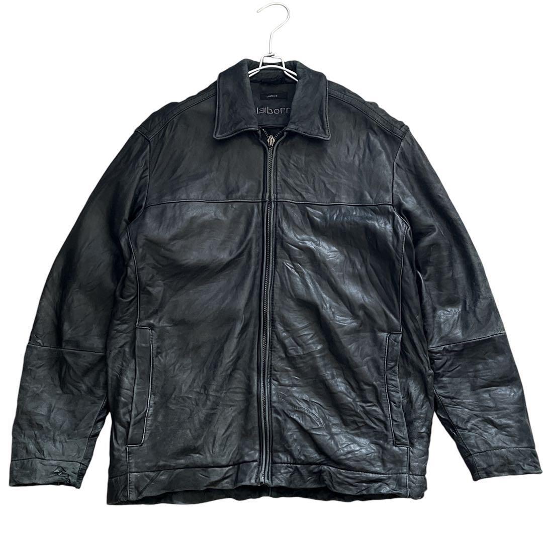 Claiborne レザージャケット L相当 黒 ブラック ラムレザー 本革 Claiborne レザージャケット L相当 黒 ブラック ラムレザー 本革