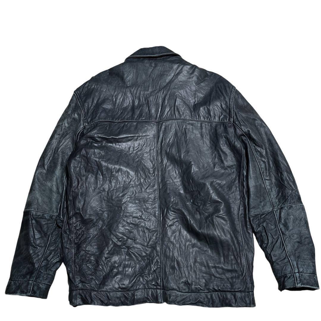 Claiborne レザージャケット L相当 黒 ブラック ラムレザー 本革 Claiborne レザージャケット L相当 黒 ブラック ラムレザー 本革
