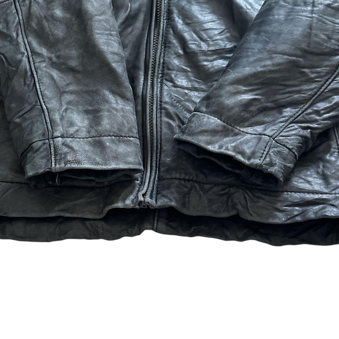 Claiborne レザージャケット L相当 黒 ブラック ラムレザー 本革 Claiborne レザージャケット L相当 黒 ブラック ラムレザー 本革