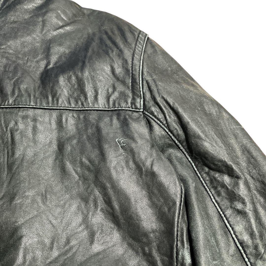Claiborne レザージャケット L相当 黒 ブラック ラムレザー 本革 Claiborne レザージャケット L相当 黒 ブラック ラムレザー 本革