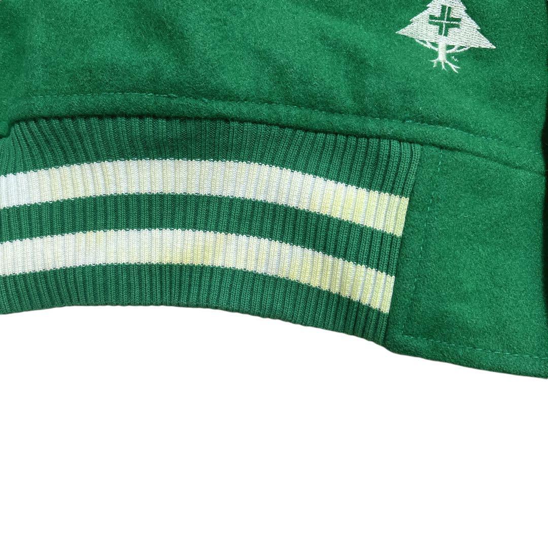 LRG 袖レザースタジャン バーシティージャケット 3XL 緑 LRG 袖レザースタジャン バーシティージャケット 3XL 緑