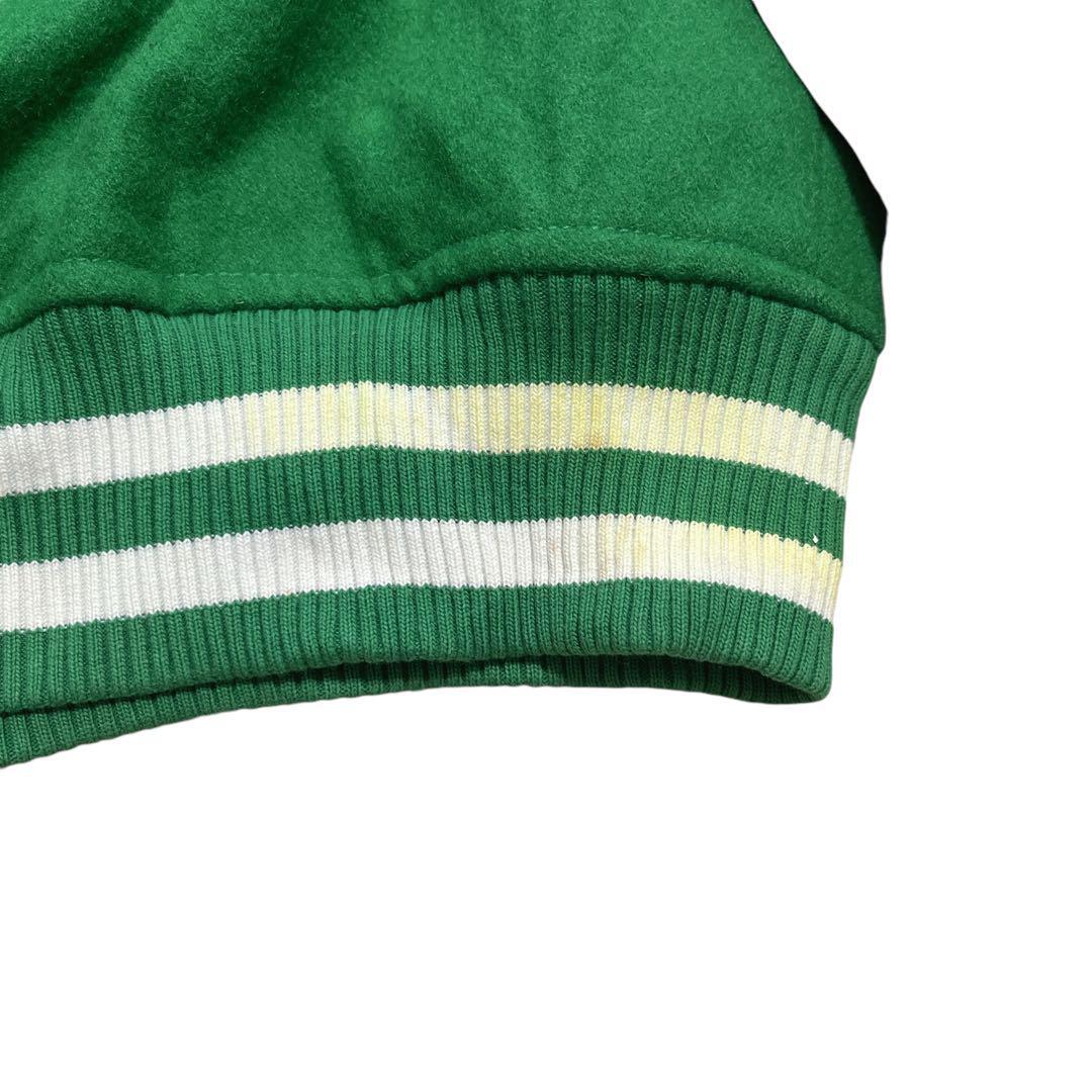 LRG 袖レザースタジャン バーシティージャケット 3XL 緑 LRG 袖レザースタジャン バーシティージャケット 3XL 緑
