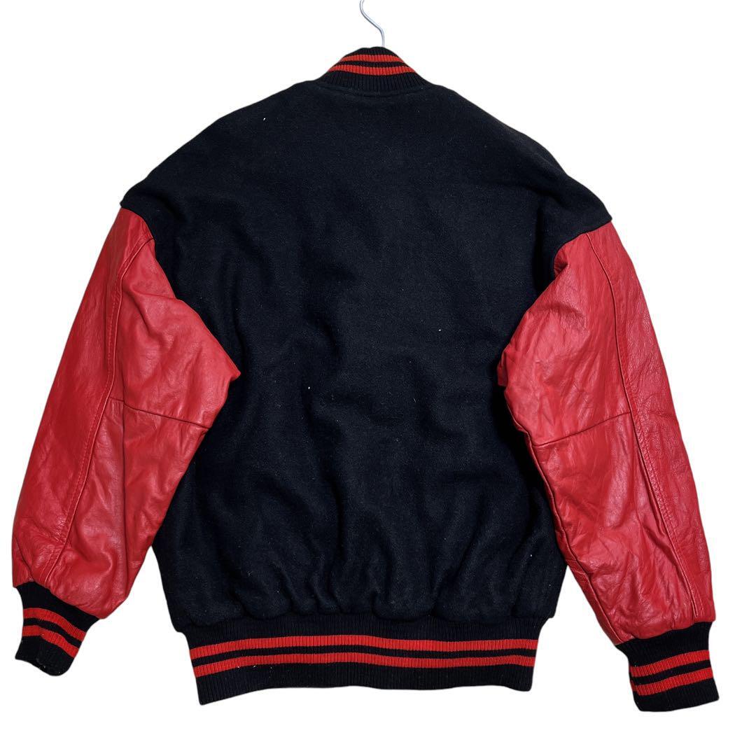 90's カナダスポーツウェア カナダ製 袖レザースタジャン バー 90's カナダスポーツウェア カナダ製 袖レザースタジャン バー