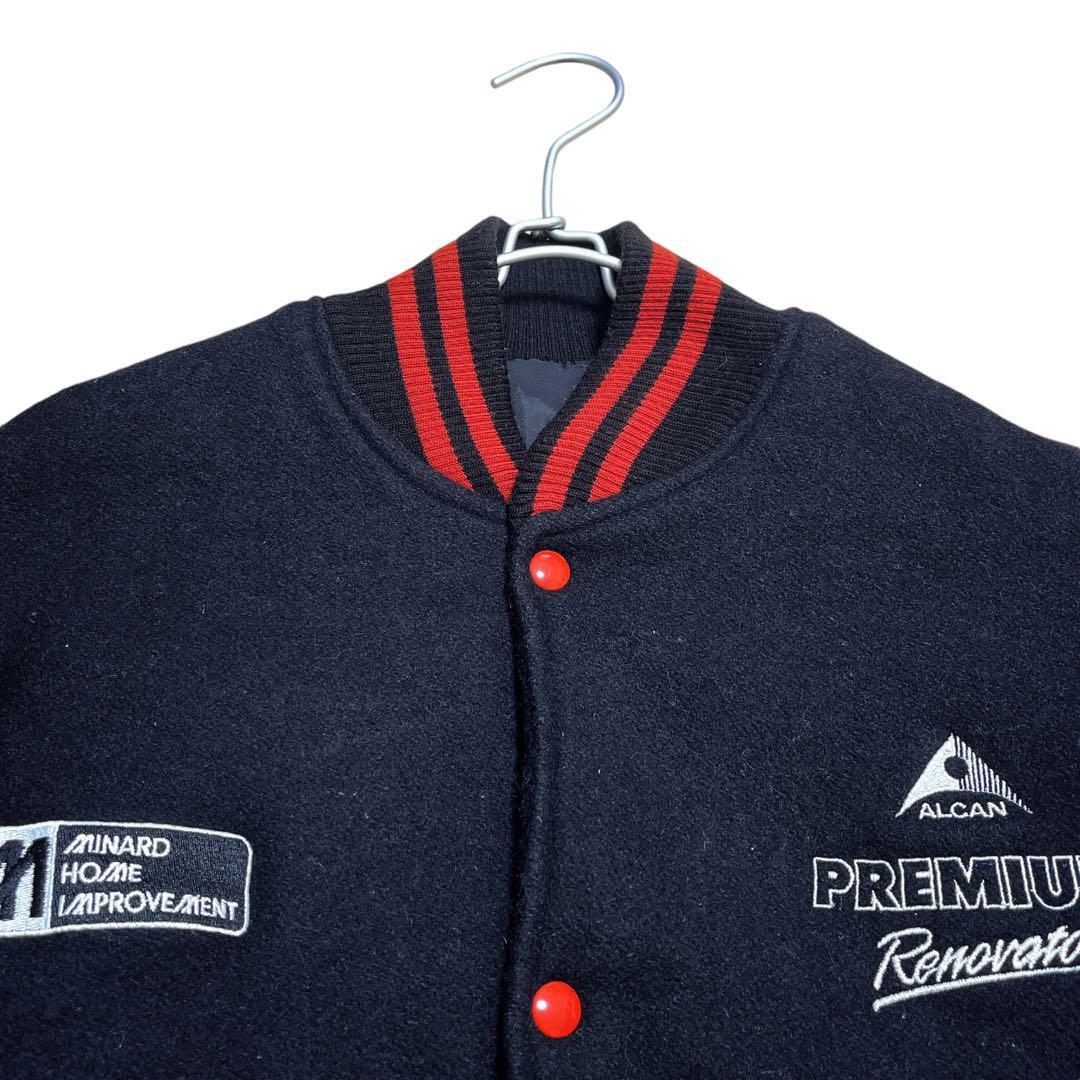 90's カナダスポーツウェア カナダ製 袖レザースタジャン バー 90's カナダスポーツウェア カナダ製 袖レザースタジャン バー