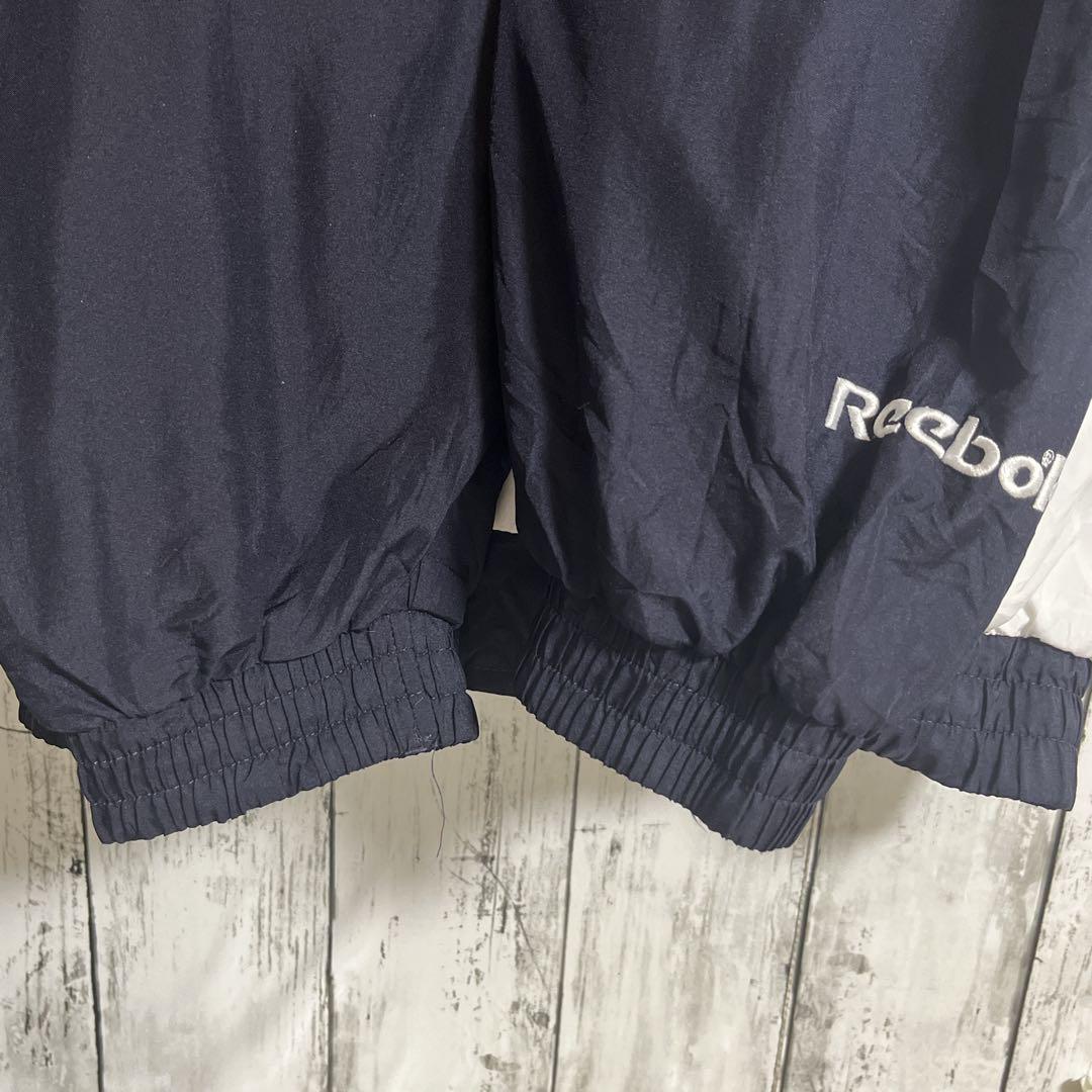 Reebok リーボック ナイロンジャケット L 白紺 ワンポイント Reebok リーボック ナイロンジャケット L 白紺 ワンポイント