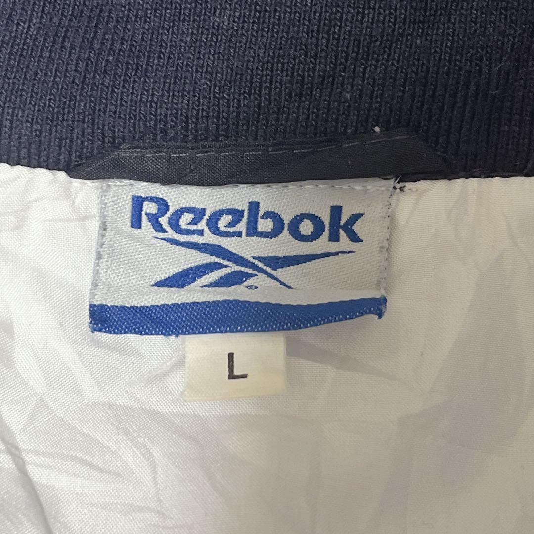 Reebok リーボック ナイロンジャケット L 白紺 ワンポイント Reebok リーボック ナイロンジャケット L 白紺 ワンポイント