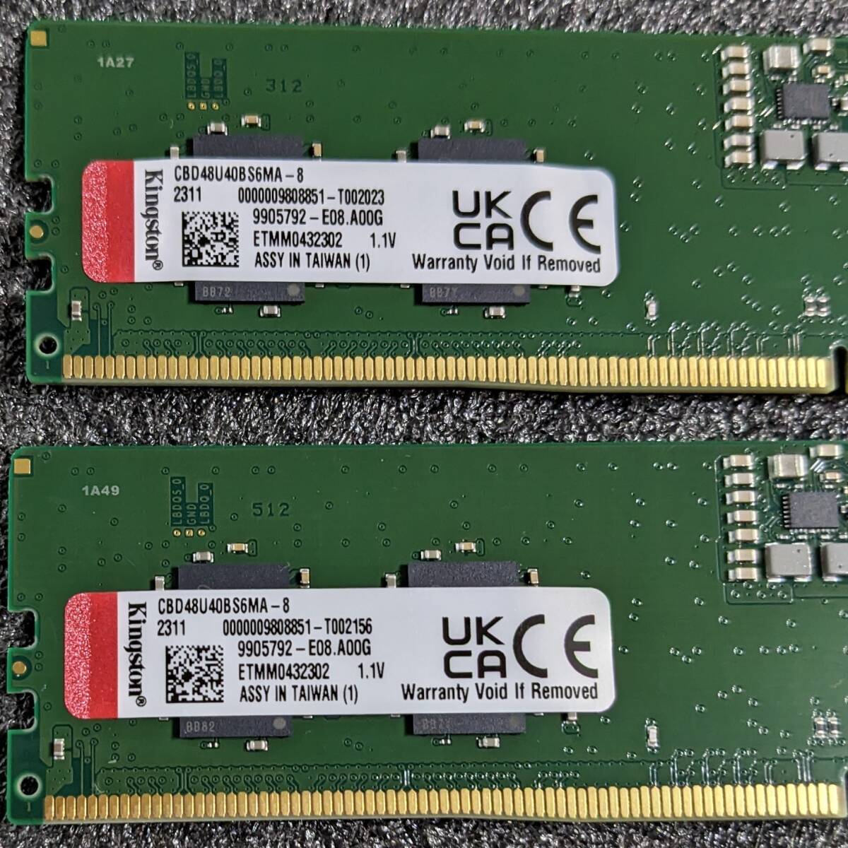 DDR5メモリ 16GB(8GB2枚組) Kingston CBD48U40BS6MA-8 [DDR5 DDR5メモリ 16GB(8GB2枚組) Kingston CBD48U40BS6MA-8 [DDR5