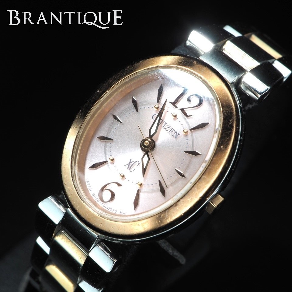 CITIZEN シチズン xC クロスシー B036-T012728 ソーラー オーバル ピンク 文字盤 USED品 稼働品 レディース 腕時計 「24969」