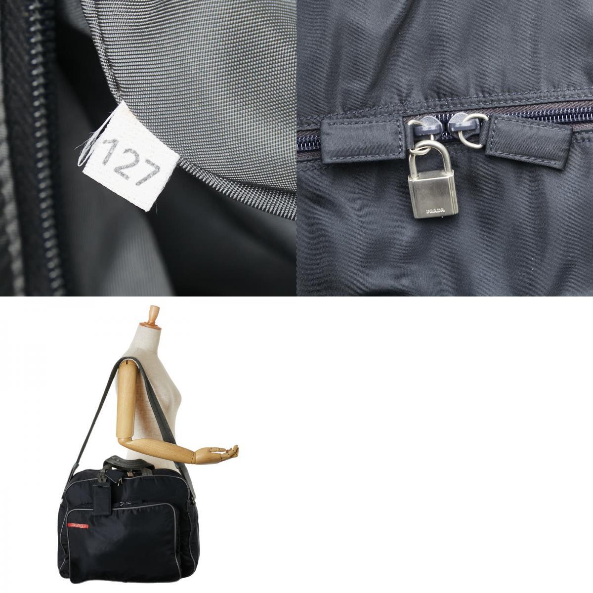 !_ Prada спорт сумка "Boston bag" сумка на плечо 2WAY 4V0369 черный хаки нейлон женский PRADA [ б/у ]